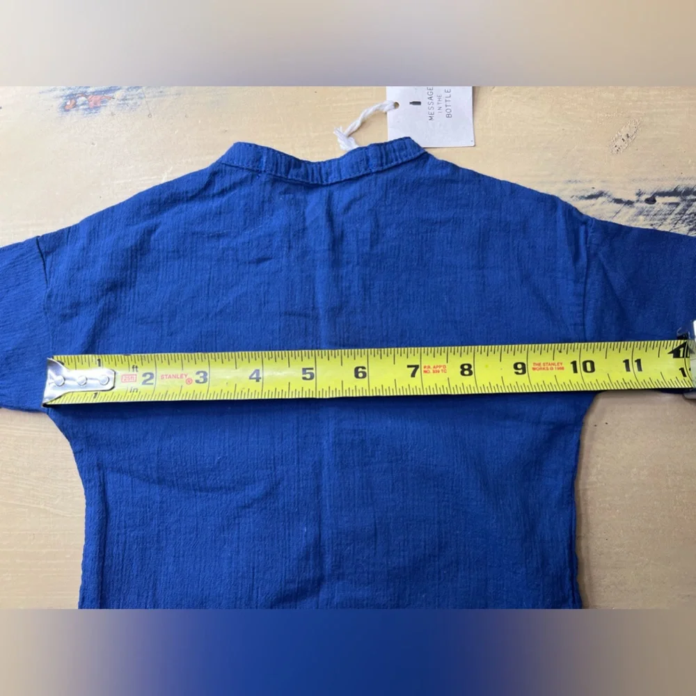 Message In the Bottle Long Sleeve Button Down